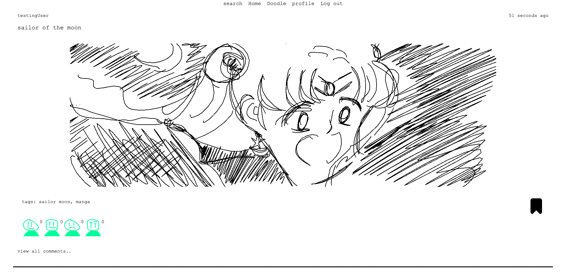 screenshot of said project